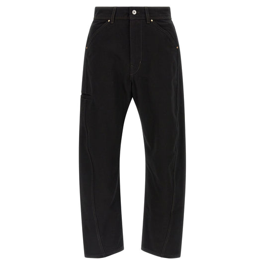 Lemaire Black Cotton Relaxed Fit Jeans