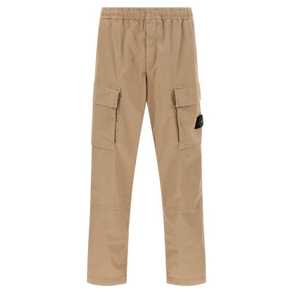 Stone Island Beige Cotton Cargo Pants