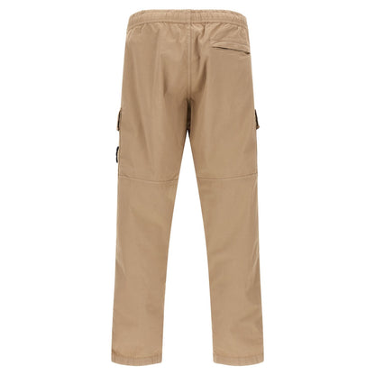 Stone Island Beige Cotton Cargo Pants