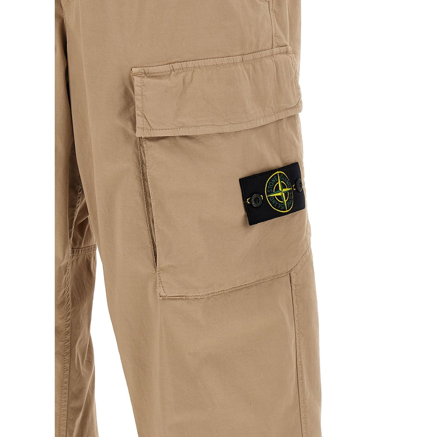 Stone Island Beige Cotton Cargo Pants