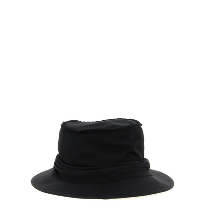 Yohji Yamamoto Black Wool Bucket Hat