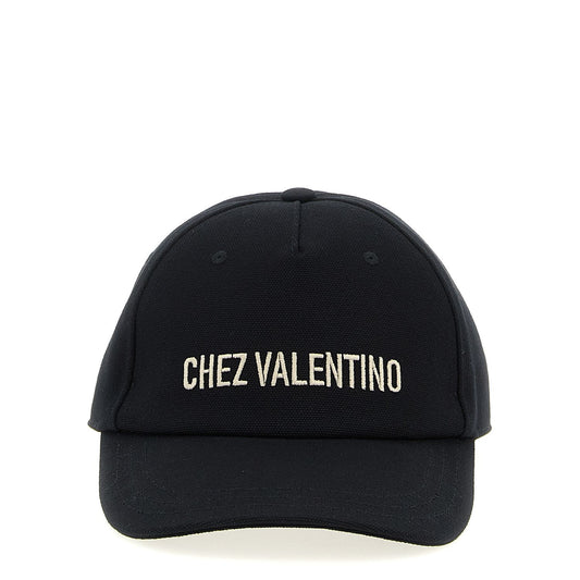Valentino Garavani Black Cotton Cap (Baseball Hat)