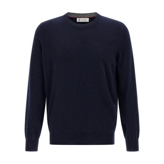 Brunello Cucinelli Blue Cashmere Cardigan