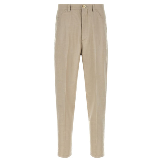 Brunello Cucinelli Brown Cotton Casual Pants