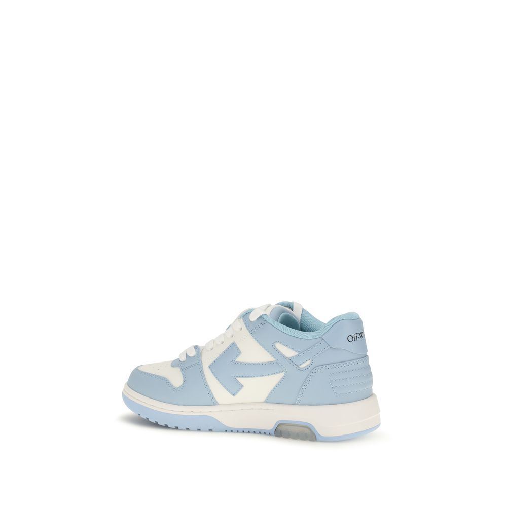 Off-White Blue Calf Leather Bos Taurus Sneakers