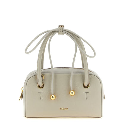 Furla Gray Calfskin Handbag
