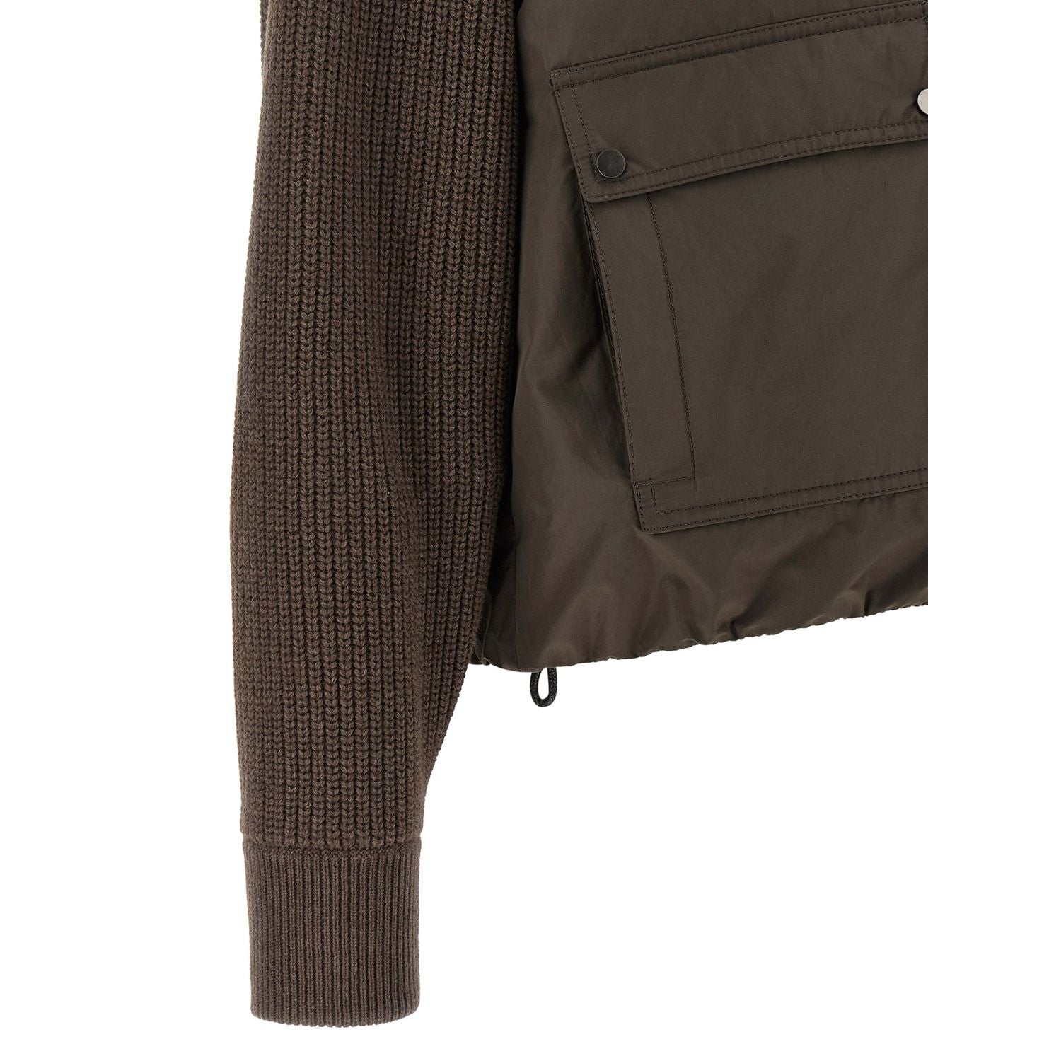 Brunello Cucinelli Brown Cotton Full-Length Jacket