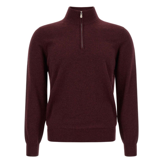 Brunello Cucinelli Bordeaux Cashmere Cardigan