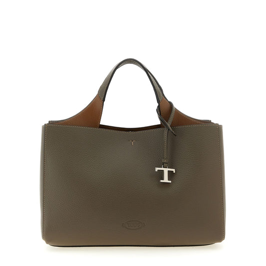 Tod's Gray Calfskin Handbag