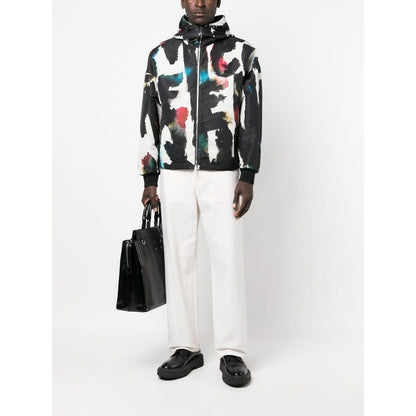 Alexander McQueen Graffiti-print Hooded Windbreaker Jackets