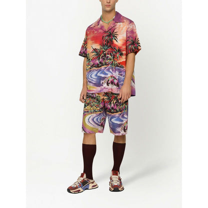 Dolce & Gabbana graphic-print bermuda shorts Short trousers
