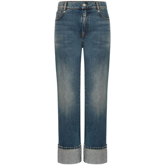 Alexander McQueen turn-up Hem straight-leg Jeans