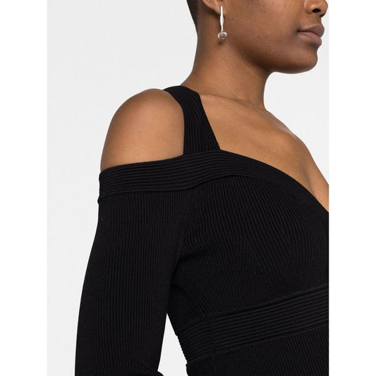 Alexander McQueen Short knitted dress with V-neck