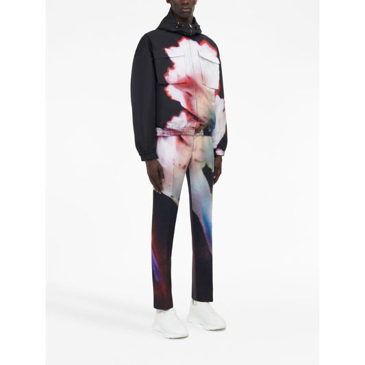 Alexander McQueen Solarised Flower Hooded Jacket