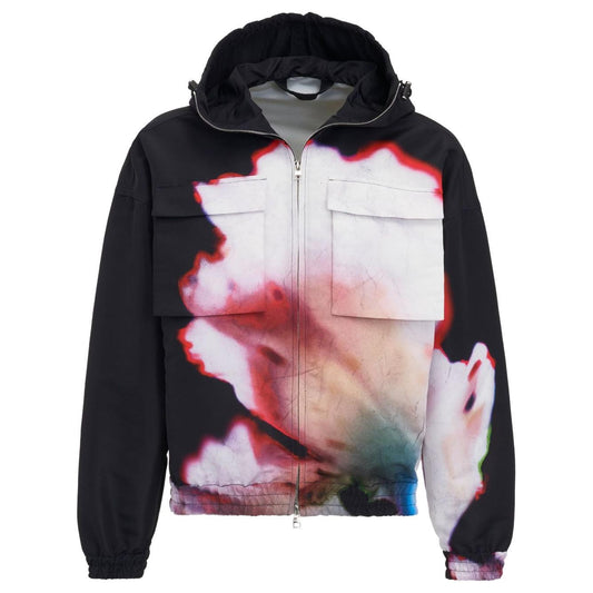 Alexander McQueen Solarised Flower Hooded Jacket