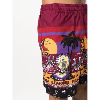 Pleasures Shorts Bordeaux Short trousers