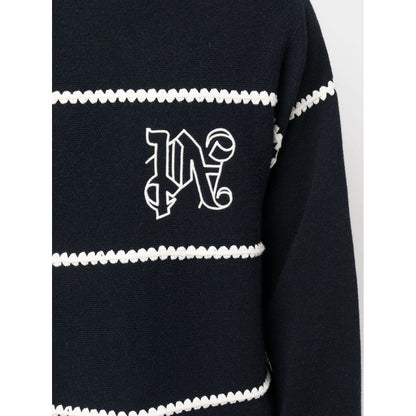 Palm Angels Sweaters Blue Topwear