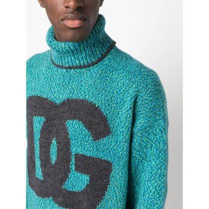 Dolce & Gabbana intarsia-knit logo jumper Topwear