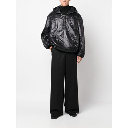 Saint Laurent Cassandre logo-embossed hooded raincoat Jackets