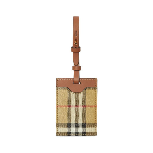 Burberry checkered luggage tag Small Leather Goods Burberry Rosy Brown