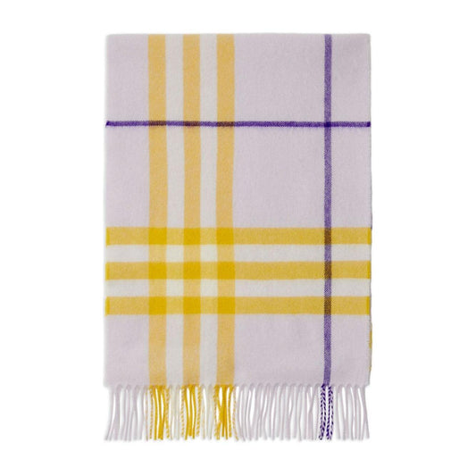 Burberry checked fringed-edge cashmere scarf Scarves Hats & Gloves Burberry Gray