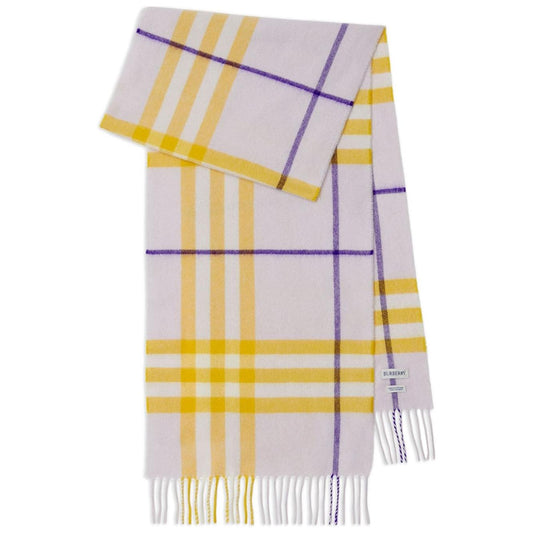 Burberry checked fringed-edge cashmere scarf Scarves Hats & Gloves Burberry Gray