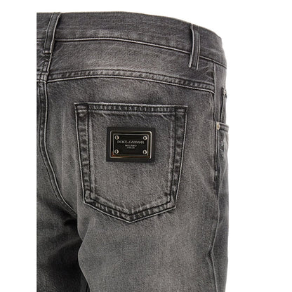 Dolce & Gabbana Gray Cotton Jeans Denim