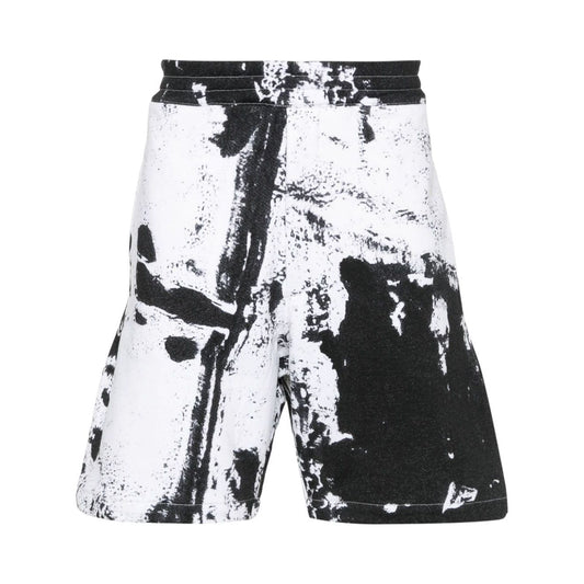 Alexander McQueen paint-splatter cotton shorts Short trousers Alexander Mcqueen Lavender