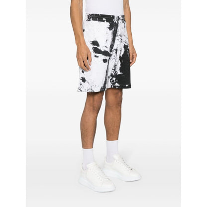 Alexander McQueen paint-splatter cotton shorts Short trousers