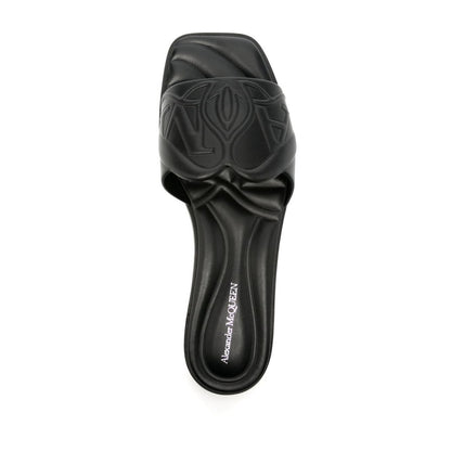 Alexander McQueen logo-embossed leather sandals