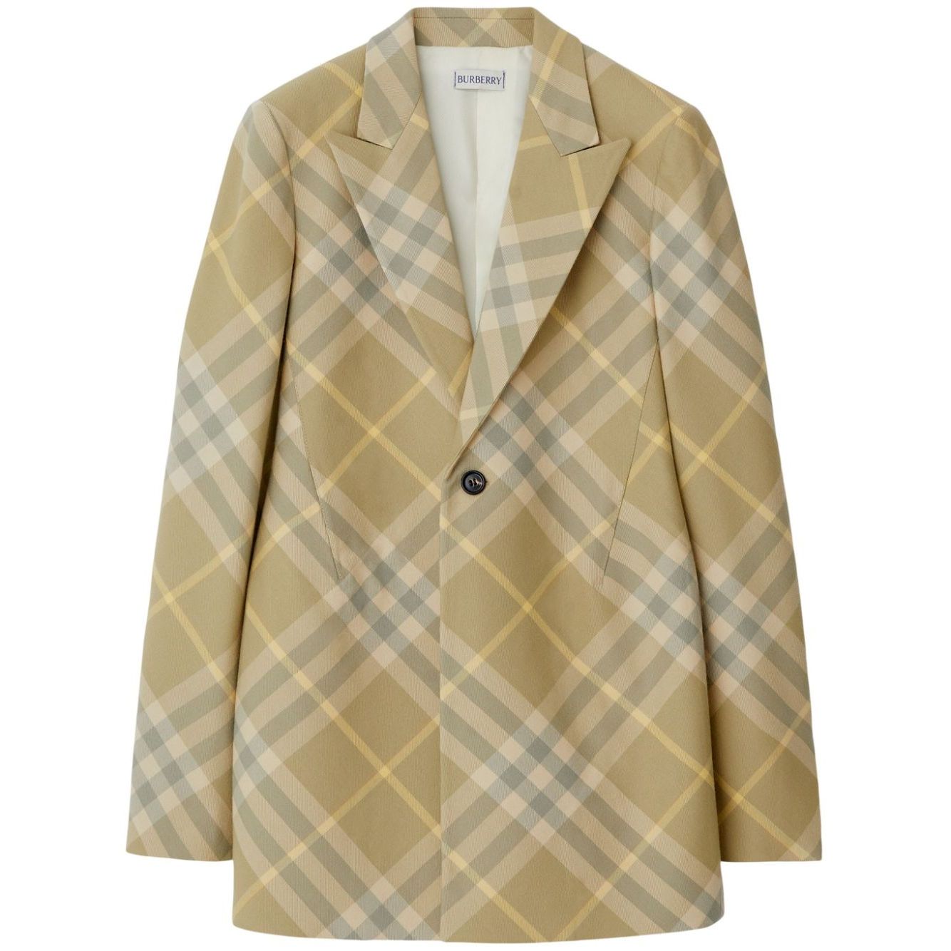 Burberry checked tailored single-breasted blazer