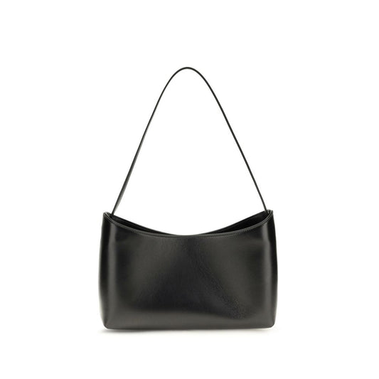 The Row Black Calf Leather Bos Taurus Shoulder Bag