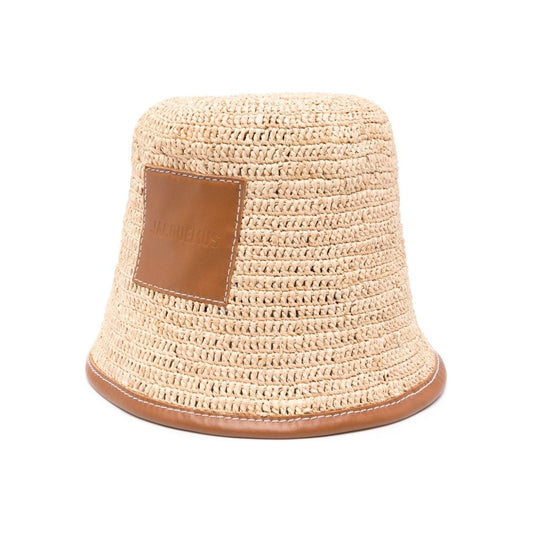 JACQUEMUS Hats Leather Brown Scarves Hats & Gloves JACQUEMUS Wheat