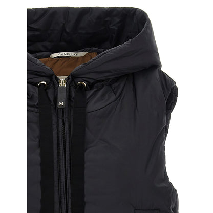 Max Mara Black Polyester Sleeveless Jacket
