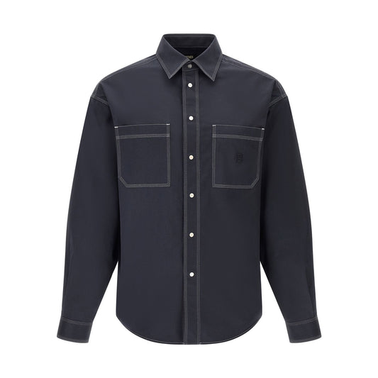 Fendi Blue Cotton Blouse