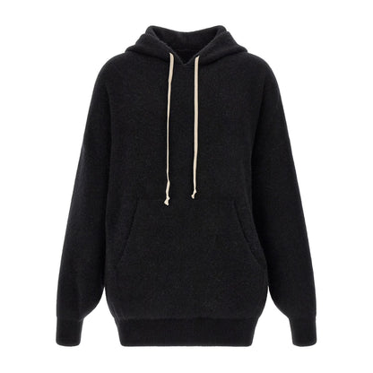 Rick Owens Black Marabou Sweatshirt