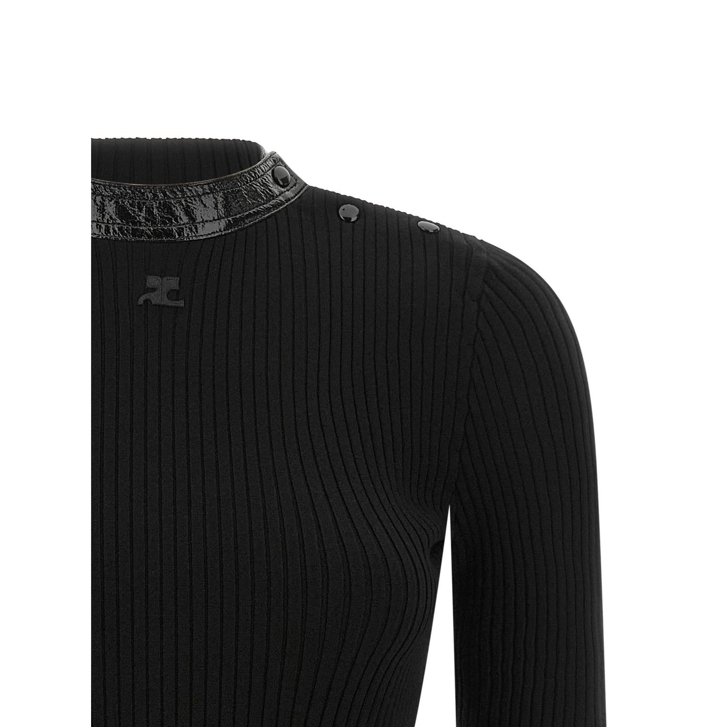 Courrèges Black Viscose Cardigan
