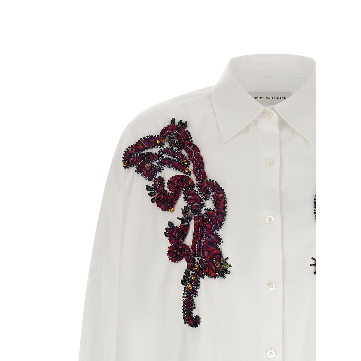 Dries Van Noten White Cotton Blouse