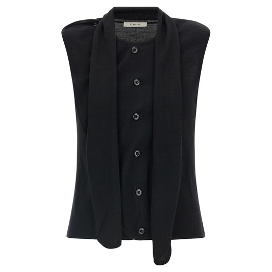 Lemaire Black Wool Sleeveless Jacket