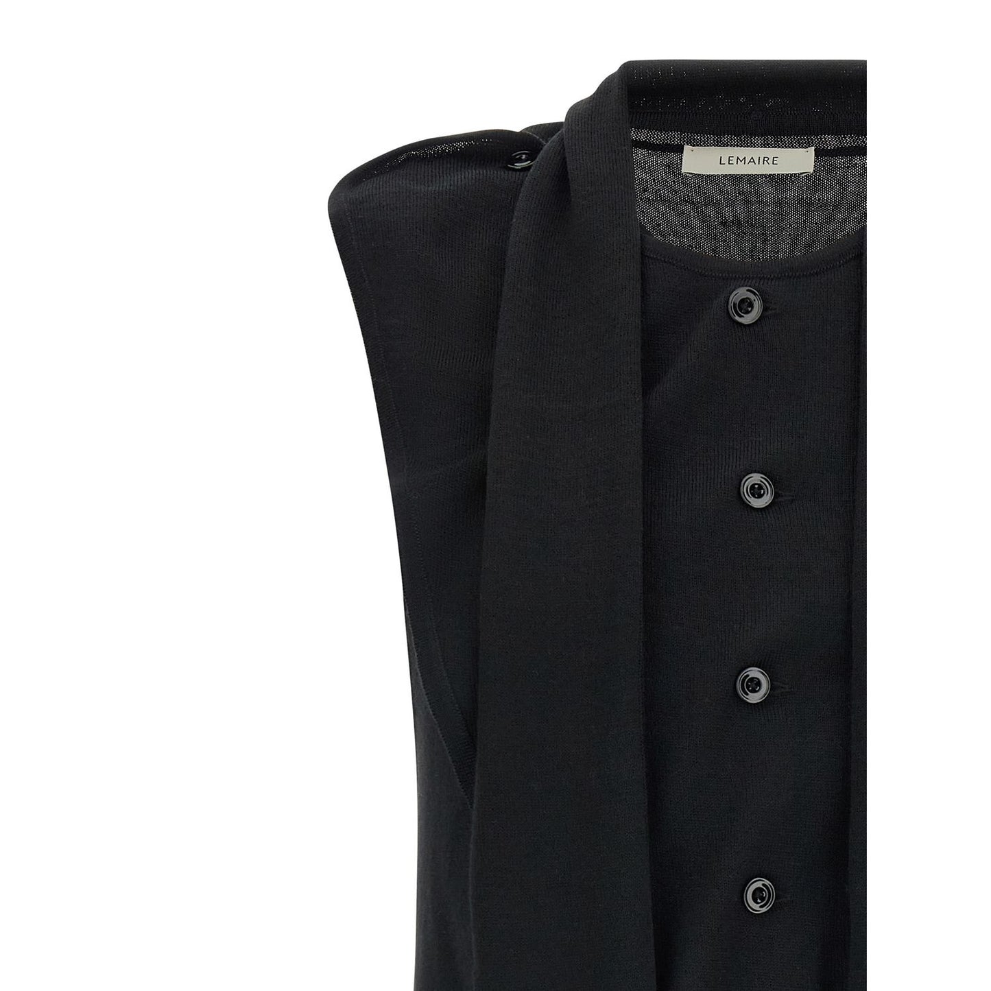 Lemaire Black Wool Sleeveless Jacket