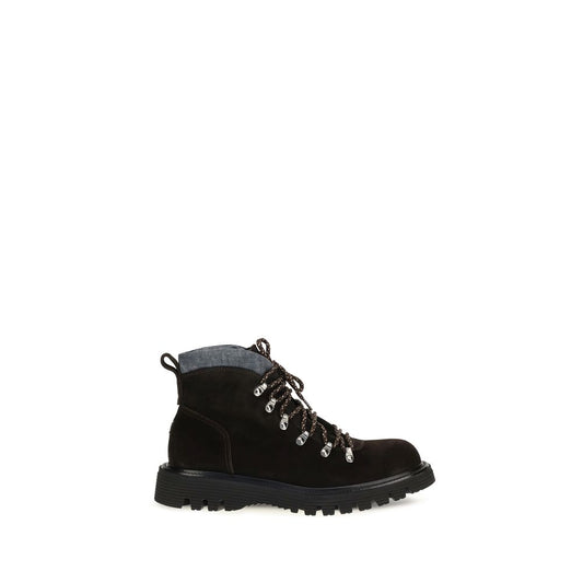Fratelli Rossetti Brown Suede Leather Lace-Up Boots