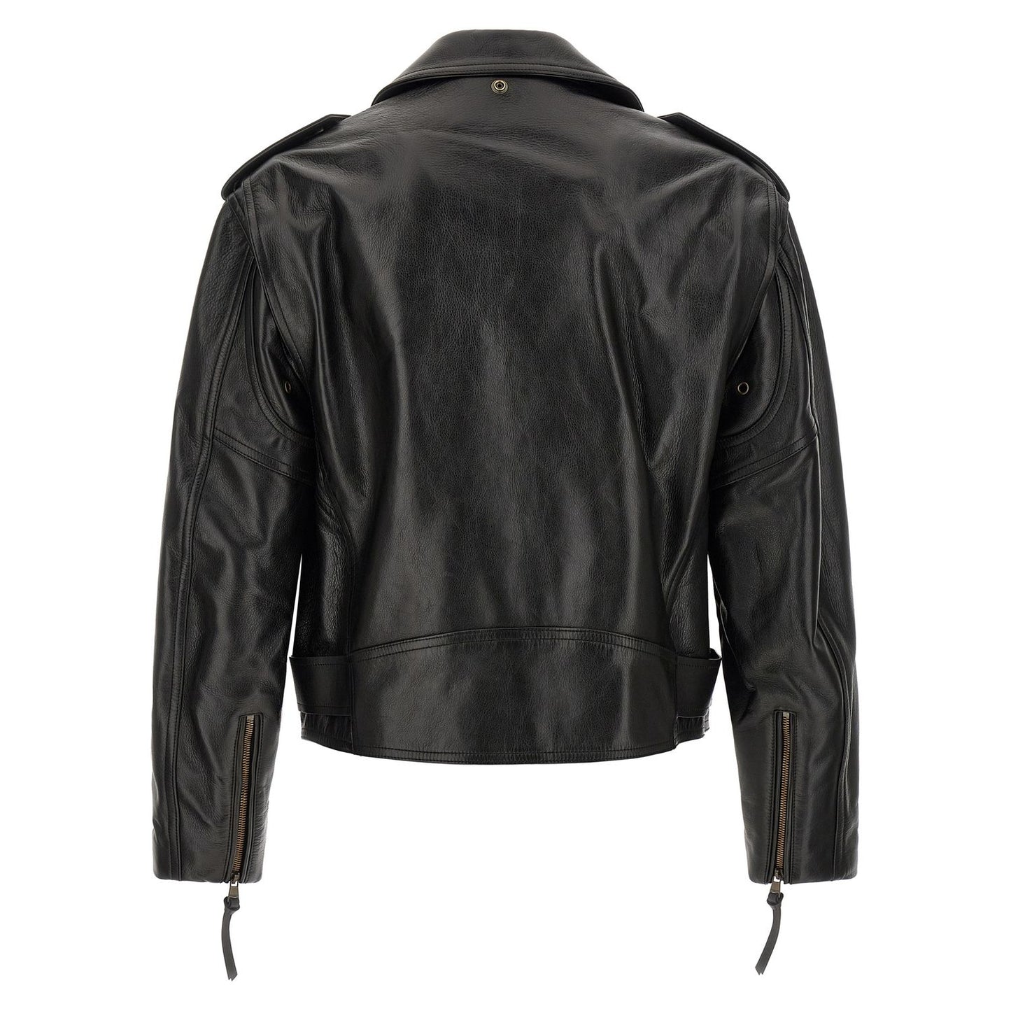 Balmain Black Calfskin Leather Jacket
