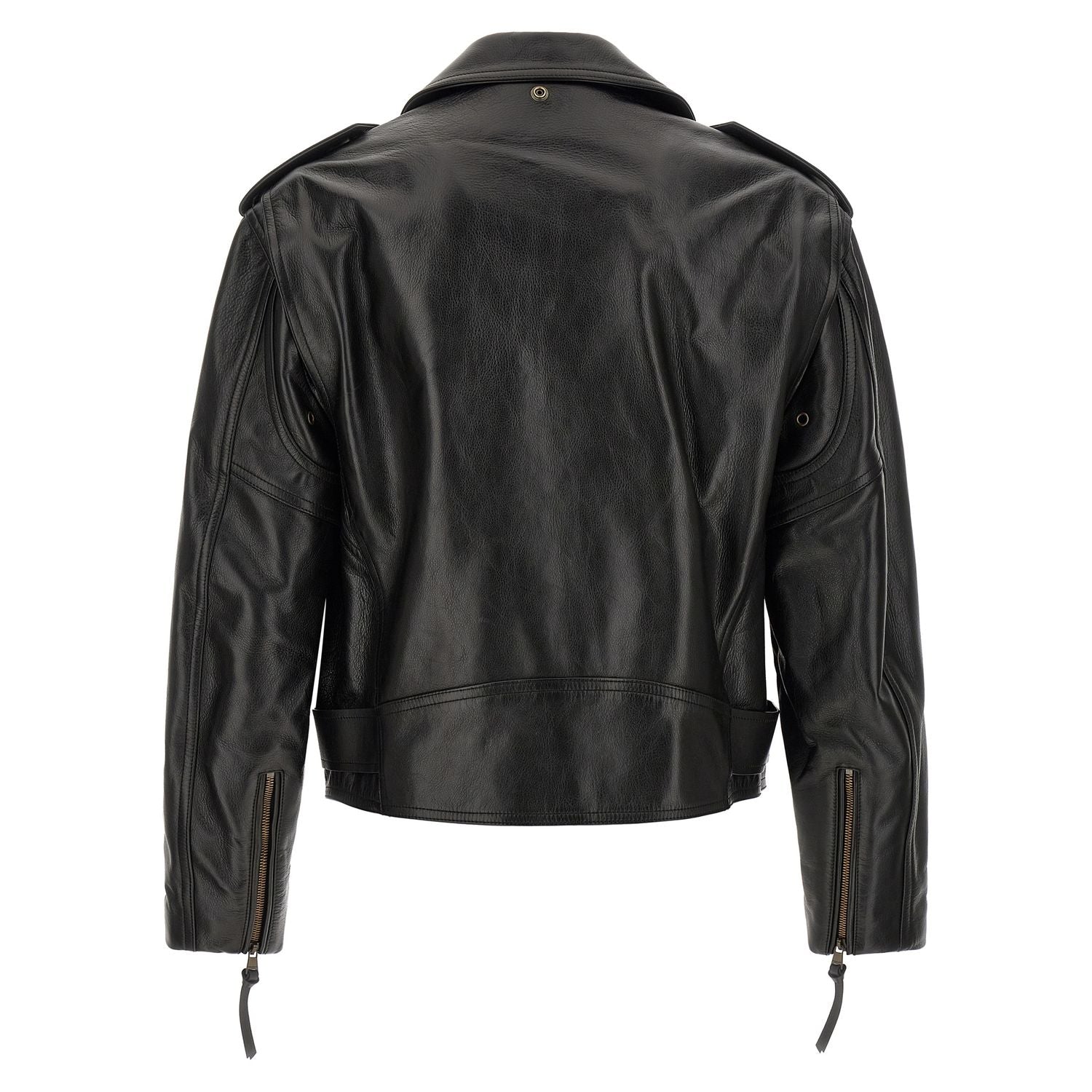 Balmain Black Calfskin Leather Jacket