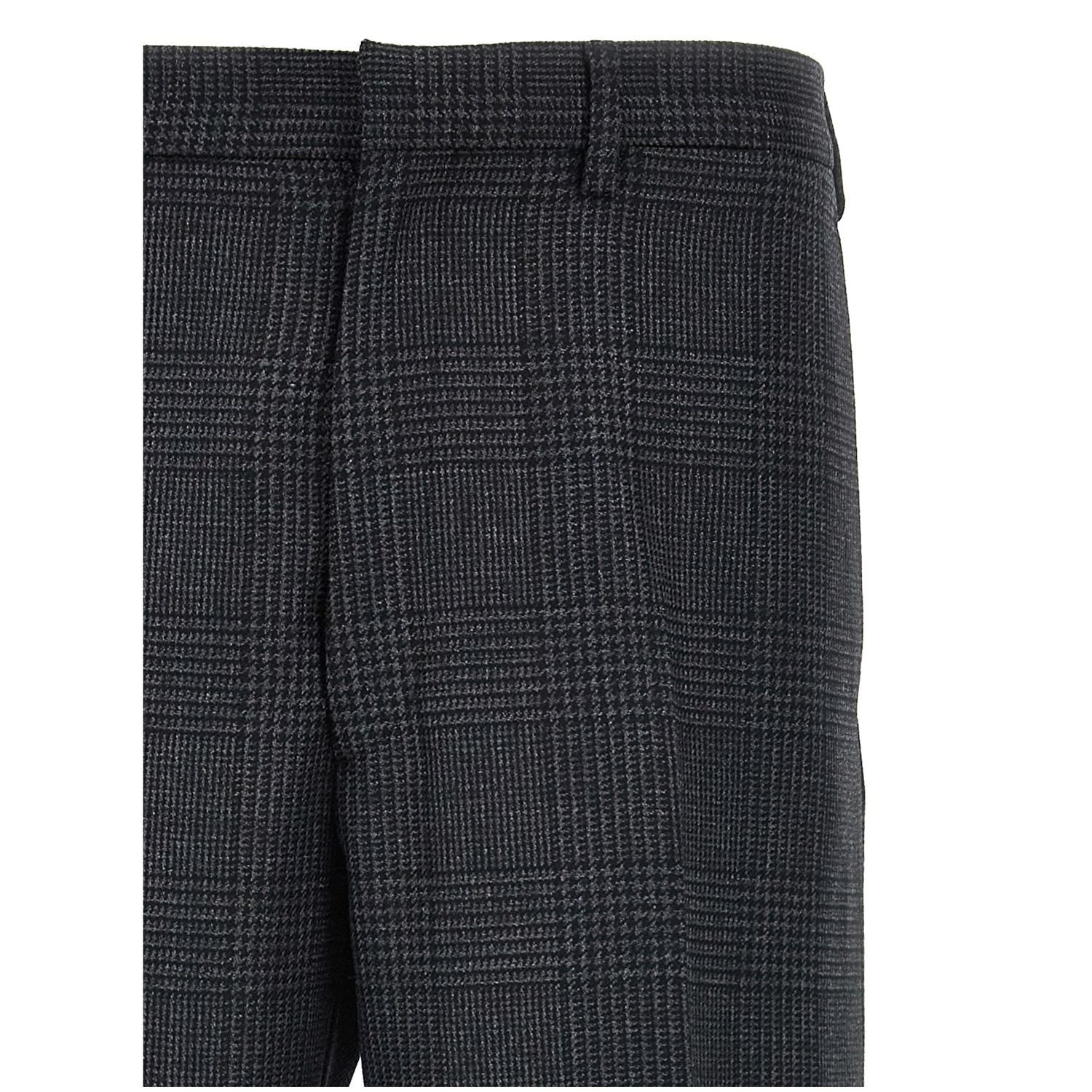 Prada Gray Virgin Wool Dress Pants