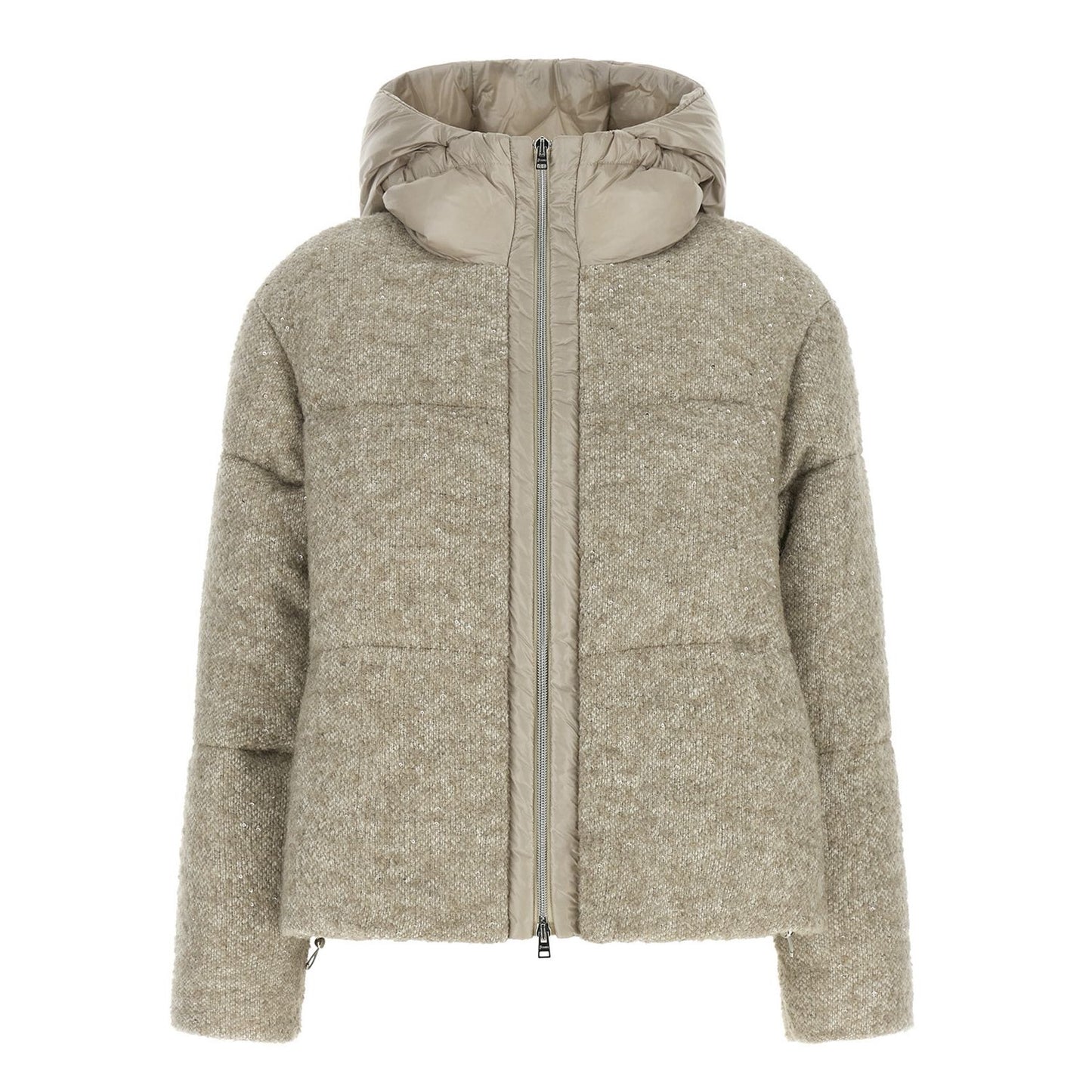 Herno Beige Wool Full-Length Jacket