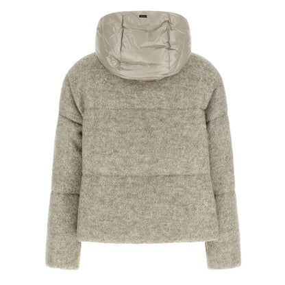 Herno Beige Wool Full-Length Jacket