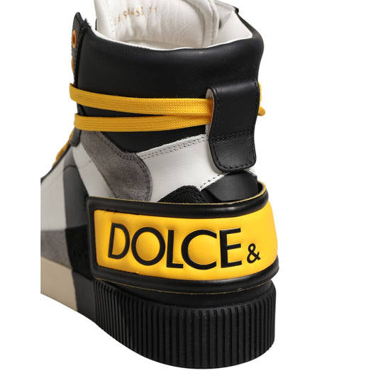 Dolce & Gabbana Multicolor Calf High Top Sneakers Shoes