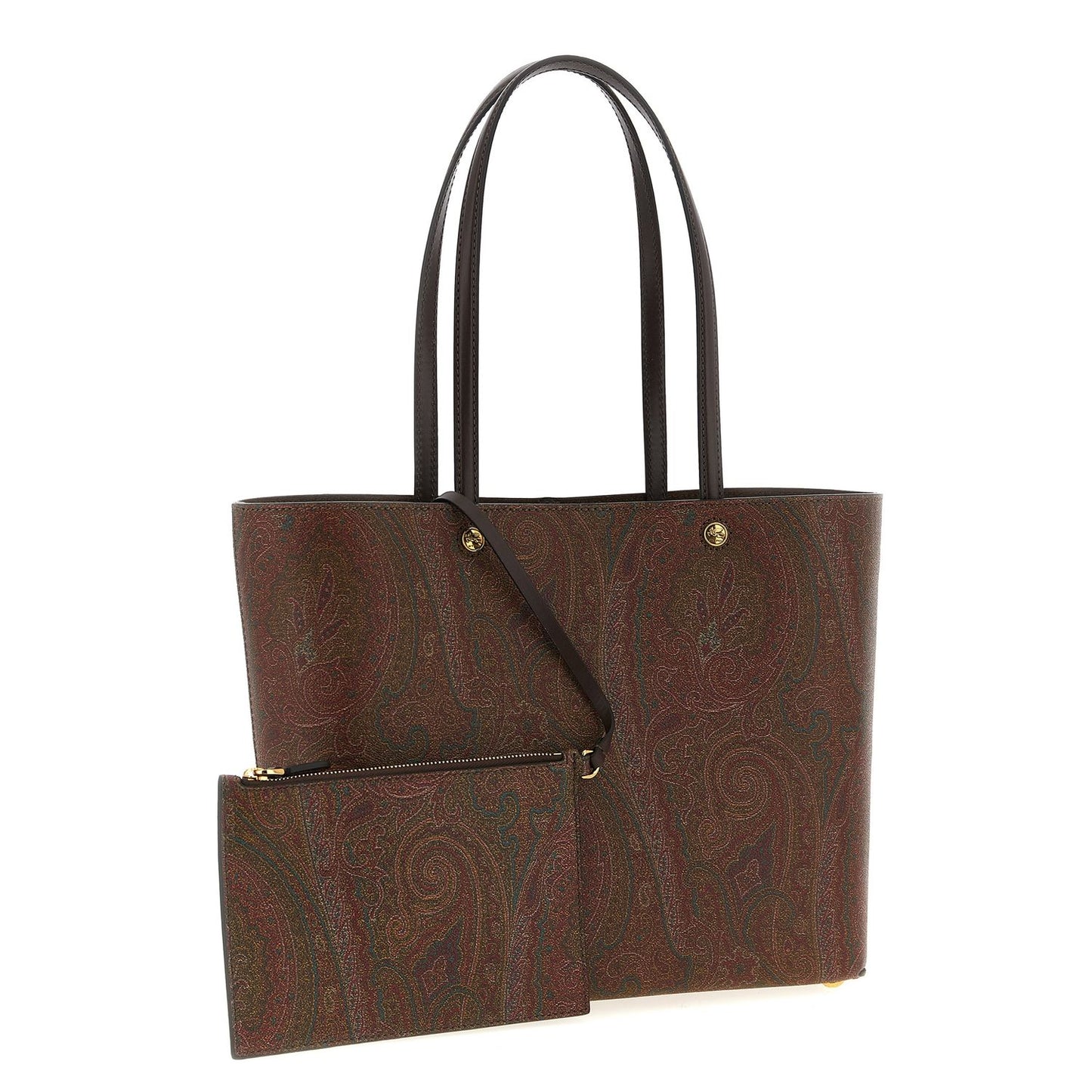 Etro Brown Cotton Tote Bag