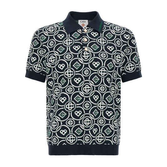 Casablanca Blue Cotton Polo Shirt