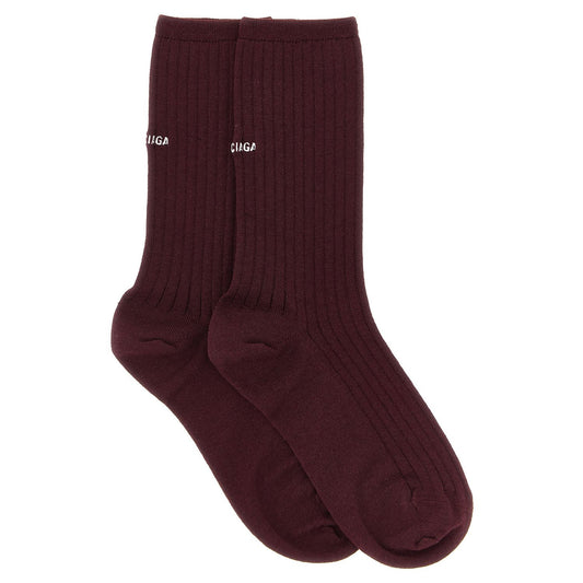 Balenciaga Bordeaux Wool Socks